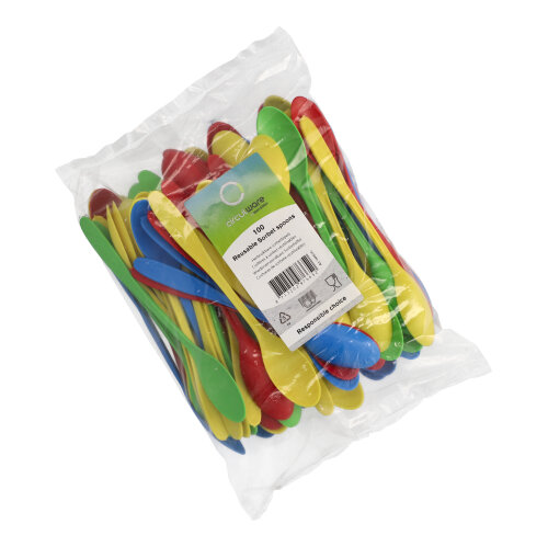 Circulware by Haval Mehrweg-Sorbetlöffel PP-MF 17,5 cm farbig sortiert extra stabil Circulware by Haval Mehrweg-Sorbetlöffel PP-MF 17,5 cm farbig sortiert extra stabil