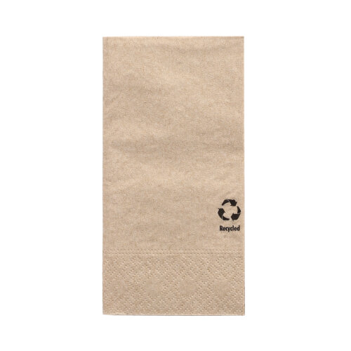 25200 Servietten, 3-lagig 1/8-Falz 33 cm x 33 cm ! natur aus recyceltem Papier