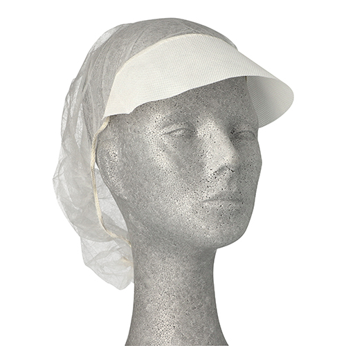 1000 "Medi-Inn®" Barett-Hauben, Vlies Ø 52 cm weiss mit Schirm