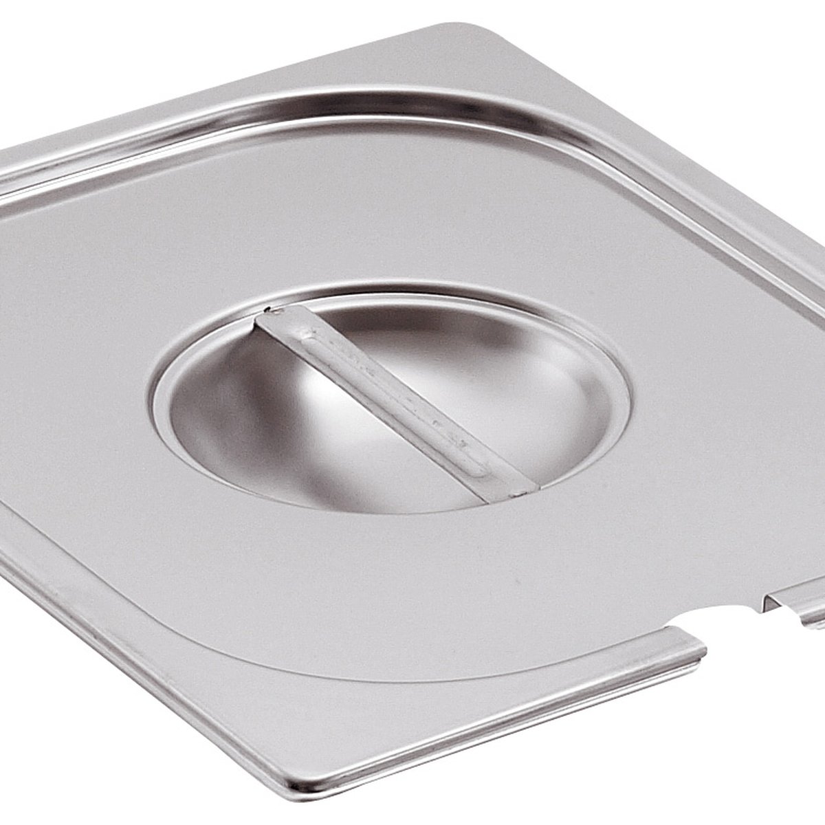 Deckel für GN-Behälter 1/2 mit Löffelaussparung Deckel für GN-Behälter 1/6 mit Löffelaussparung