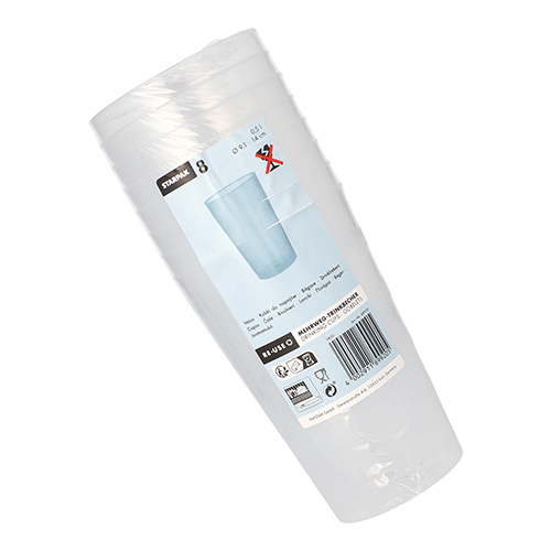 3840 Mehrweg-Trinkbecher PP 0,5 l Ø 9,1 cm · 14 cm transluzent unzerbrechlich
