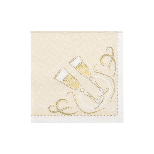 29400 Servietten "ROYAL Collection" 1/4-Falz 25 cm x 25 cm gold "Festive Moments"