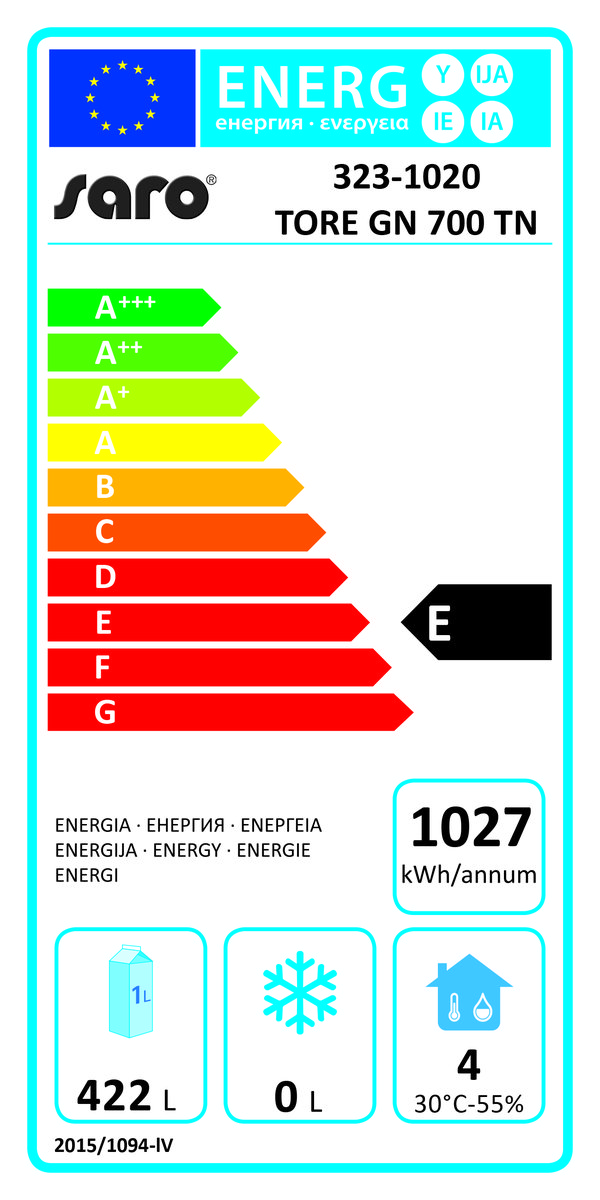 Gewerbekühlschrank-2/1GN,ModellTOREGN700TN