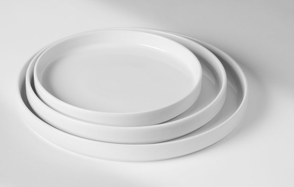 Platte mit hohem Rand Oslo., HENDI, Weiß, ⌀280x(H)28mm
