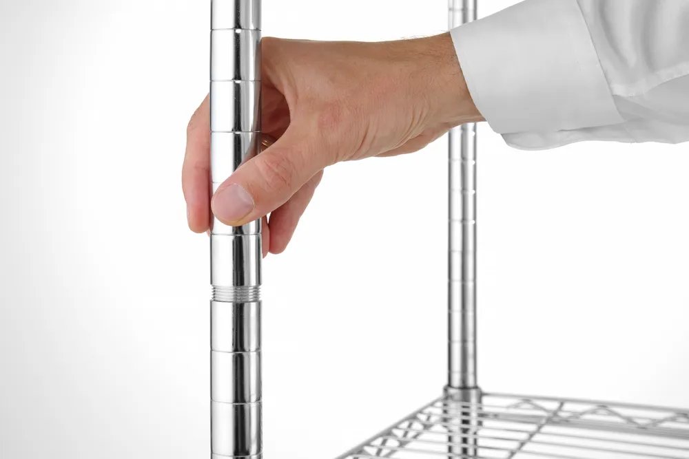 Lagerregal mit 5 Fächern, Chrom, 910x455x(H)1830mm