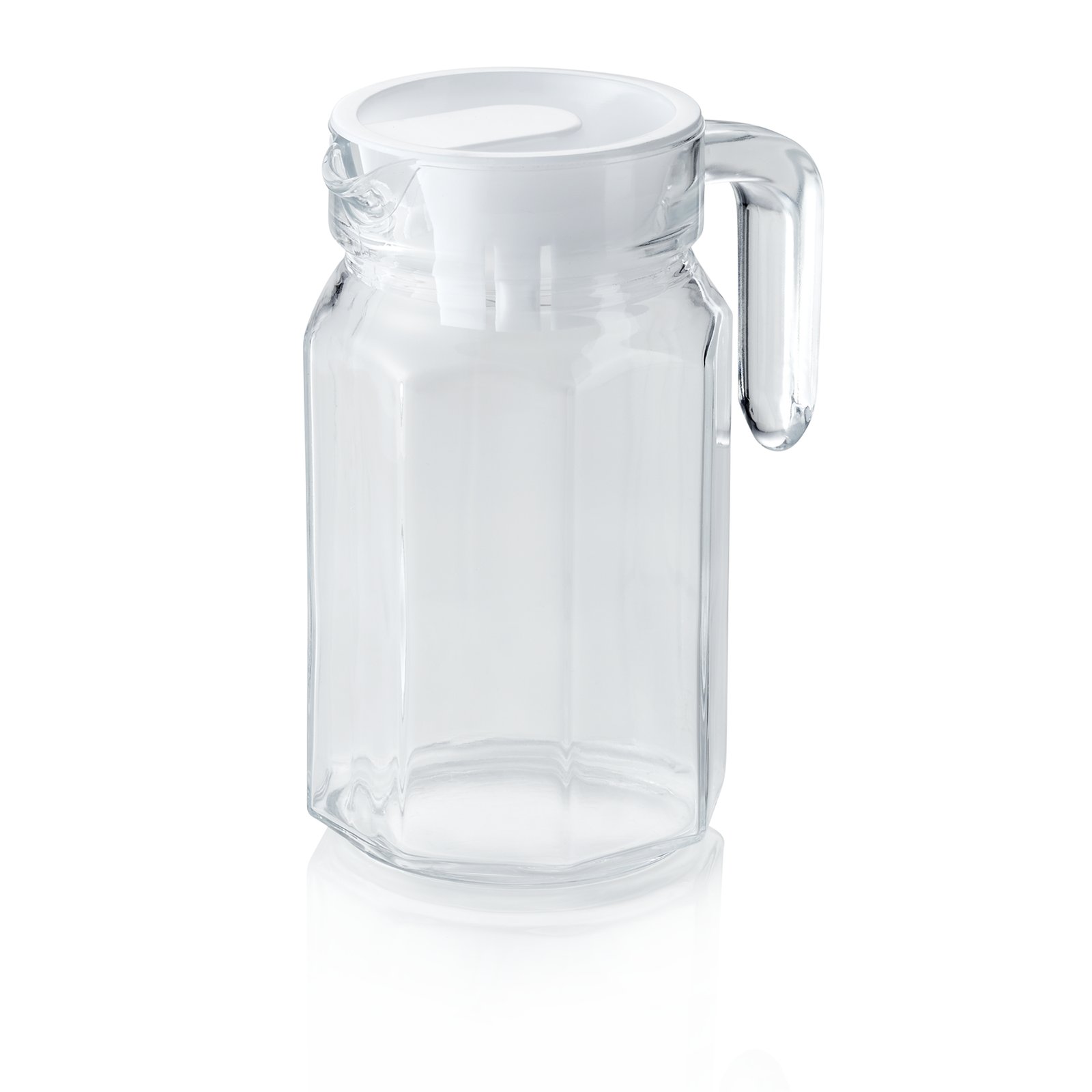 Krug mit Kunststoffdeckel, 0,5 ltr., Ø 7,5 cm, (H) 16 cm