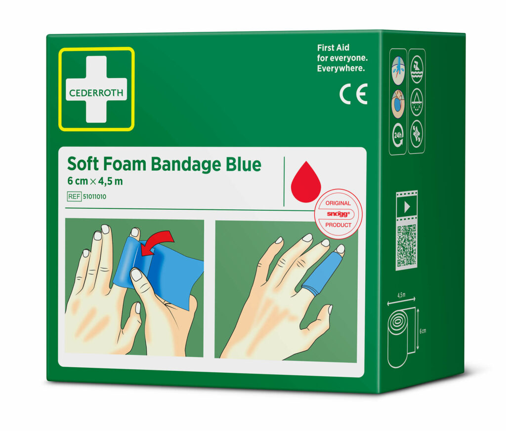 Cederroth Soft Foam Bandage 4,5 m x 6 cm blau Cederroth Soft Foam Bandage 4,5 m x 6 cm blau