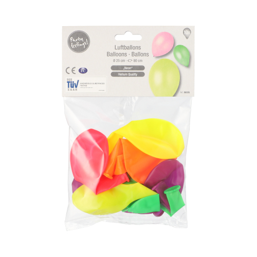 120 Luftballons Ø 25 cm farbig sortiert "Neon" 33600 Luftballons Ø 25 cm farbig sortiert "Neon"