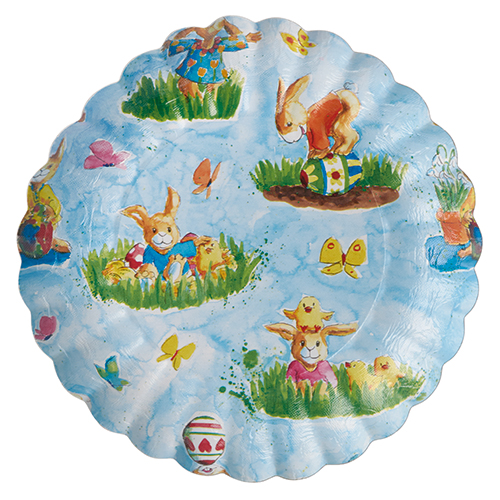75 Präsentierschalen-Ostern rund Ø 23 cm · 2,5 cm Ostern sortiert
