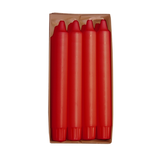 4480 Kronkerzen Ø 2,4 cm · 20 cm rot aus 100 % Stearin