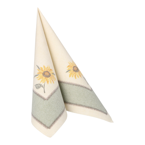 12500 Servietten "ROYAL Collection" 1/4-Falz 40 cm x 40 cm "Sunflower"