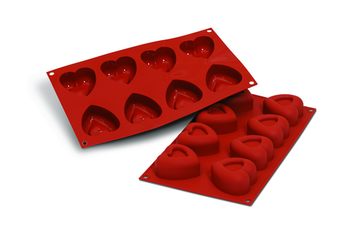 Silikonbackform Herz "Passion", 64 x 62 mm