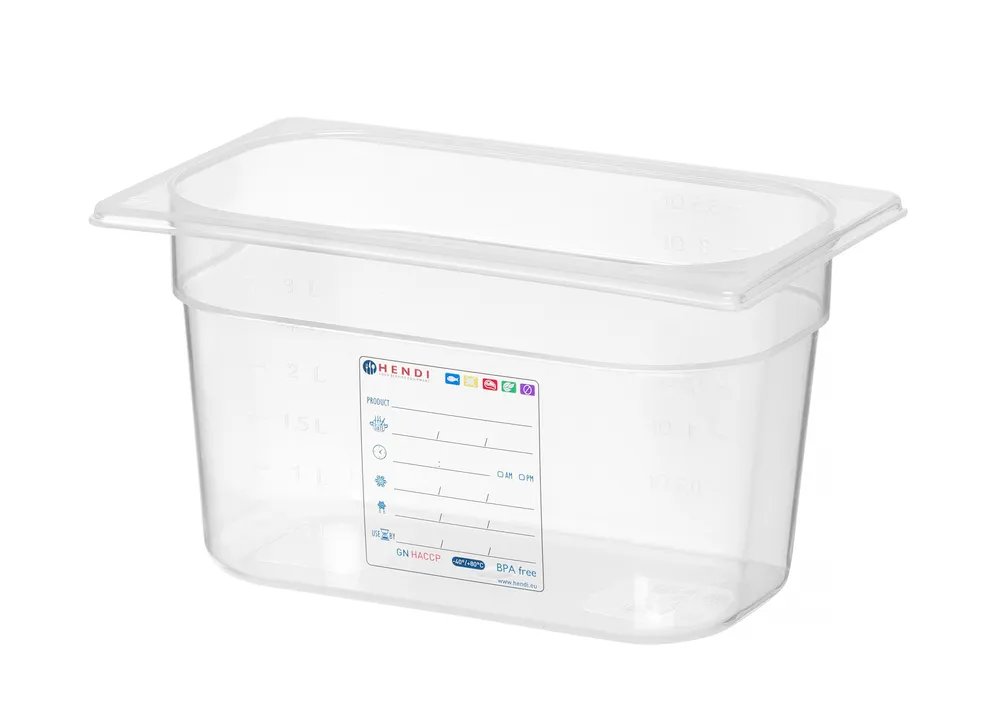 Gastronorm-Behälter 1/4, GN 1/4, 4L, Transparent, 265x162x(H)150mm