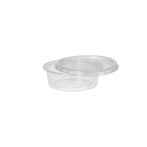 36000 Deckel für Dressingbecher, PP rund Ø 7,1 cm · 0,5 cm transparent