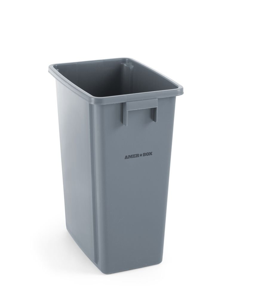 Abfalleimer schmal, AmerBox, 60L, Hellgrau, 455x315x(H)580mm