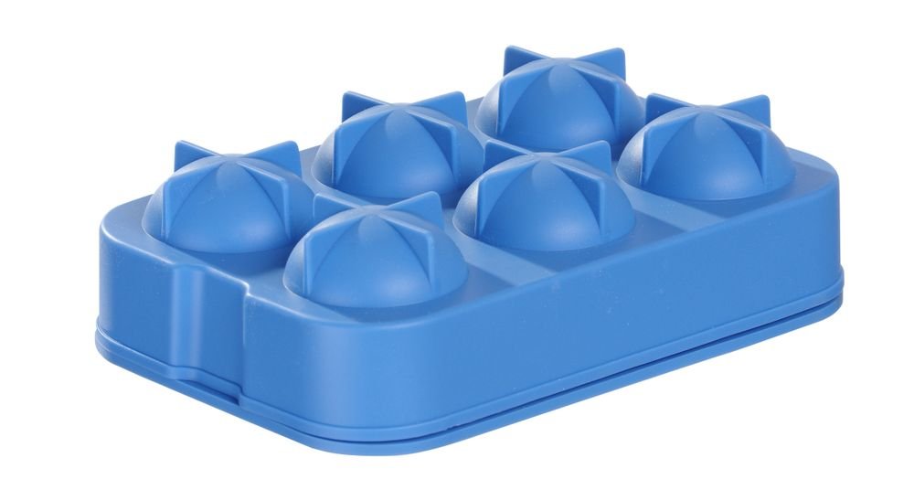 Eiswürfelform, kugelförmig, BarUp, Blau, 180x125x(H)50mm