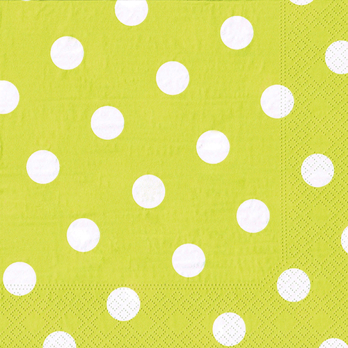 200 Servietten, 3-lagig 1/4-Falz 40 cm x 40 cm limonengrün "Dots" 15000 Servietten, 3-lagig 1/4-Falz 40 cm x 40 cm limonengrün "Dots"