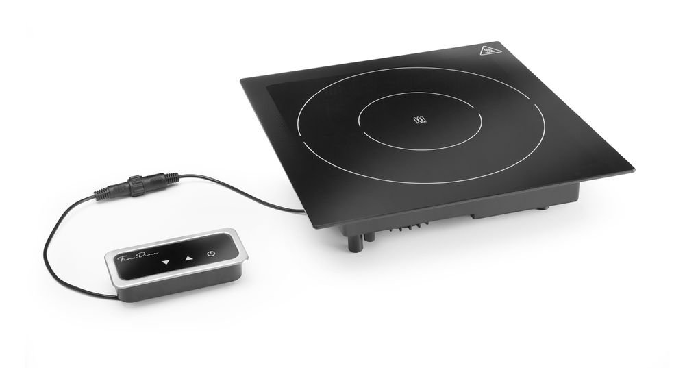 Induktionsheizplatte 1000 W, Fine Dine, Schwarz, 230V/1000W, 350x397x(H)85mm Induktionsheizplatte 1000 W, Fine Dine, Schwarz, 230V/1000W, 350x397x(H)85mm