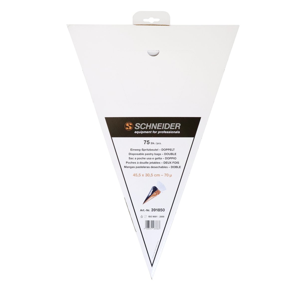 Einweg-Spritzbeutel-Doppelt, geschlossene Spitze