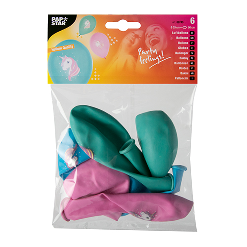 72 Luftballons Ø 29 cm farbig sortiert "Unicorn" 20160 Luftballons Ø 29 cm farbig sortiert "Unicorn"