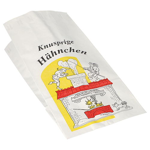 18000 Hähnchenbeutel, Papier mit Alu-Einlage 28 cm x 13 cm x 8 cm "Max & Moritz" 1/1