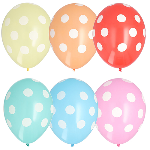 20160 Luftballons Ø 29 cm farbig sortiert "Dots"