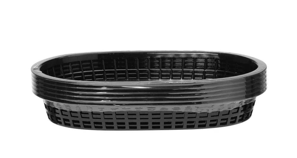 Servierkörbe im Fastfood-Stil, Schwarz, 6 Stk., 272x175x(H)38mm
