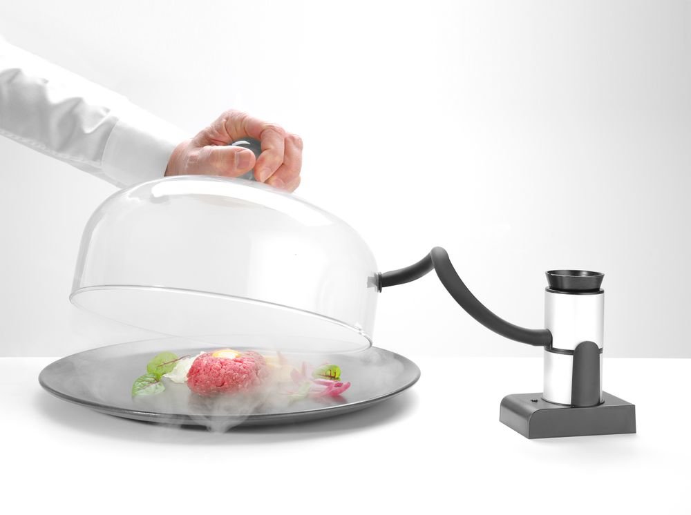 Glasglosche mit Lüftungsöffnung, HENDI, Cocktail-Glosche, ⌀150x(H)280mm Glasglosche mit Lüftungsöffnung, HENDI, Servierglosche, ⌀260x(H)174mm