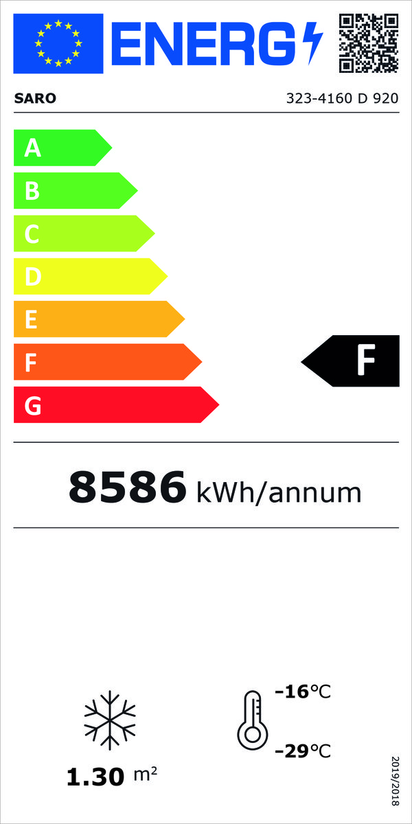 Tiefkühlschrankmit2Glastüren,ModellD920-weiß