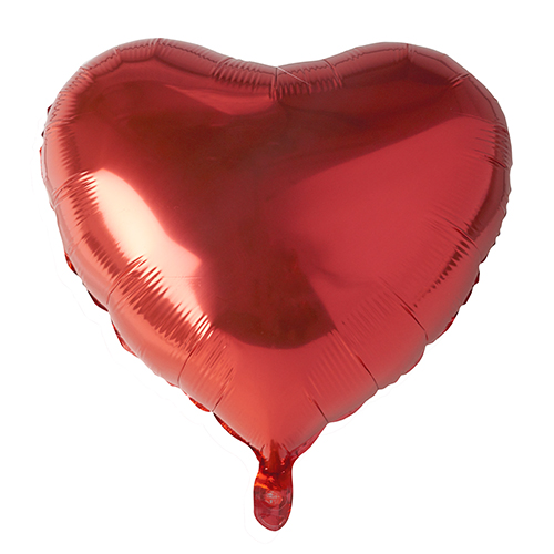6048 Folienluftballon Ø 45 cm rot "Heart" large