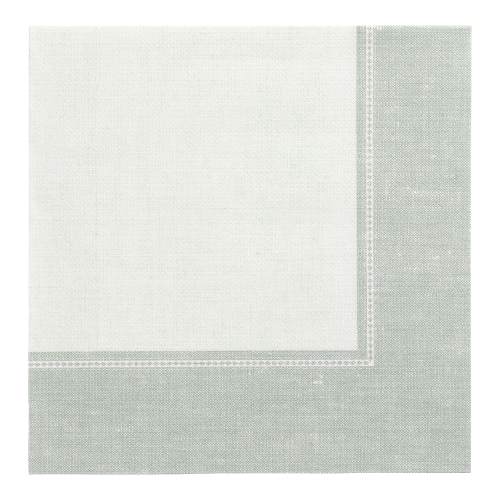 12500 Servietten "ROYAL Collection" 1/4-Falz 40 cm x 40 cm jadegrün "Linum"