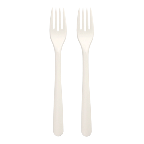 40000 Gabeln "Folia" C-PLA 19 cm weiss