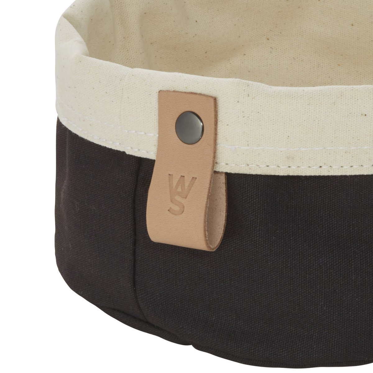 Brottasche FLIP COTTON, Ø 17 cm, Höhe 11 cm, schwarz/cream, Canvas Brottasche FLIP COTTON, Ø 17 cm, Höhe 11 cm, schwarz/cream, Canvas