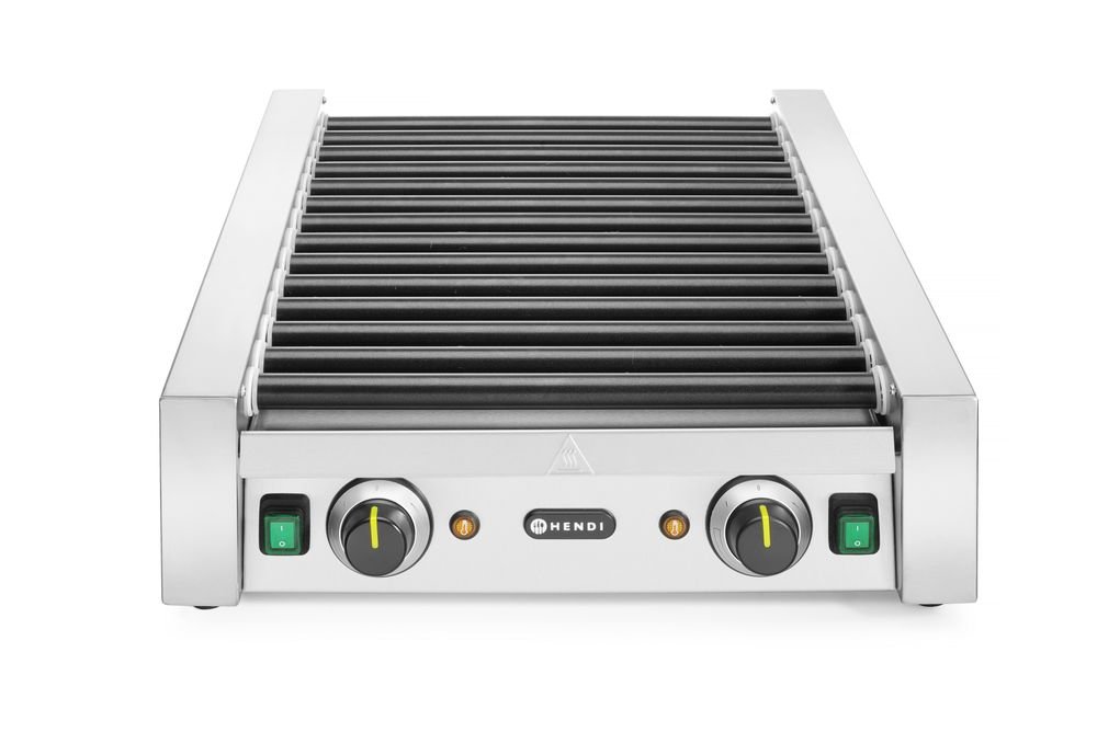 Rollengrill - 2 Zonen, HENDI, 14 Rollen, 230V/1480W, 520x591x(H)175mm