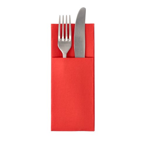 18000 Servietten "ROYAL Collection" 40 cm x 30 cm rot mit Besteckfalz