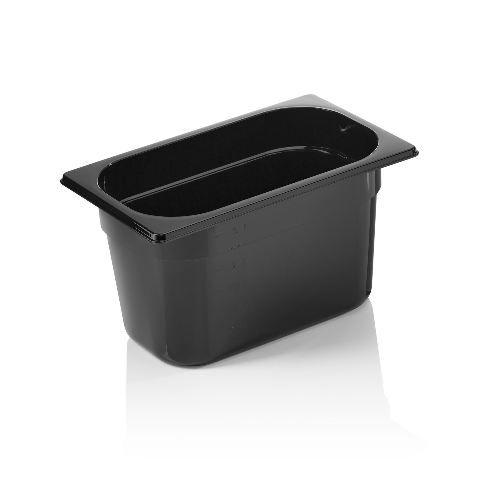 GN Behälter GN 96 BLACK 1/4-150 mm, schwarz, Polycarbonat GN Behälter GN 96 BLACK 1/4-150 mm, schwarz, Polycarbonat