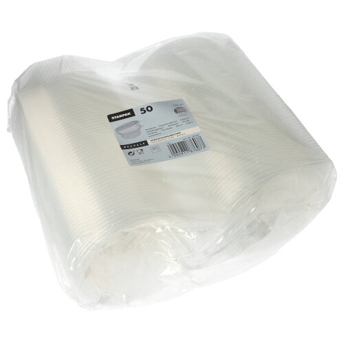 6000 Verpackungsbecher mit Klappdeckeln, PP 8-eckig 500 ml 5,6 cm x 11 cm x 11 cm transparent