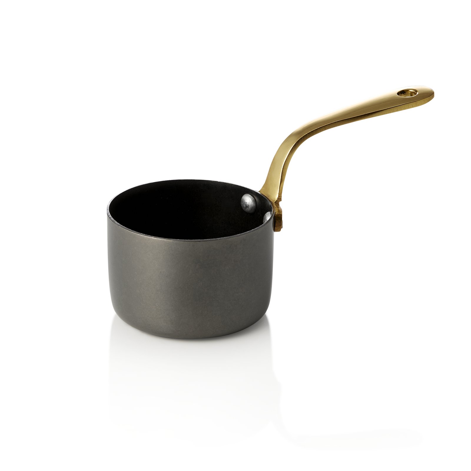 Serviertopf STEEL & STYLE, mit Messinggriff, 140 ml, Ø 7 cm, schwarz, Messing, PVD, Chromnickelstahl Serviertopf STEEL & STYLE, mit Messinggriff, 140 ml, Ø 7 cm, schwarz, Messing, PVD, Chromnickelstahl