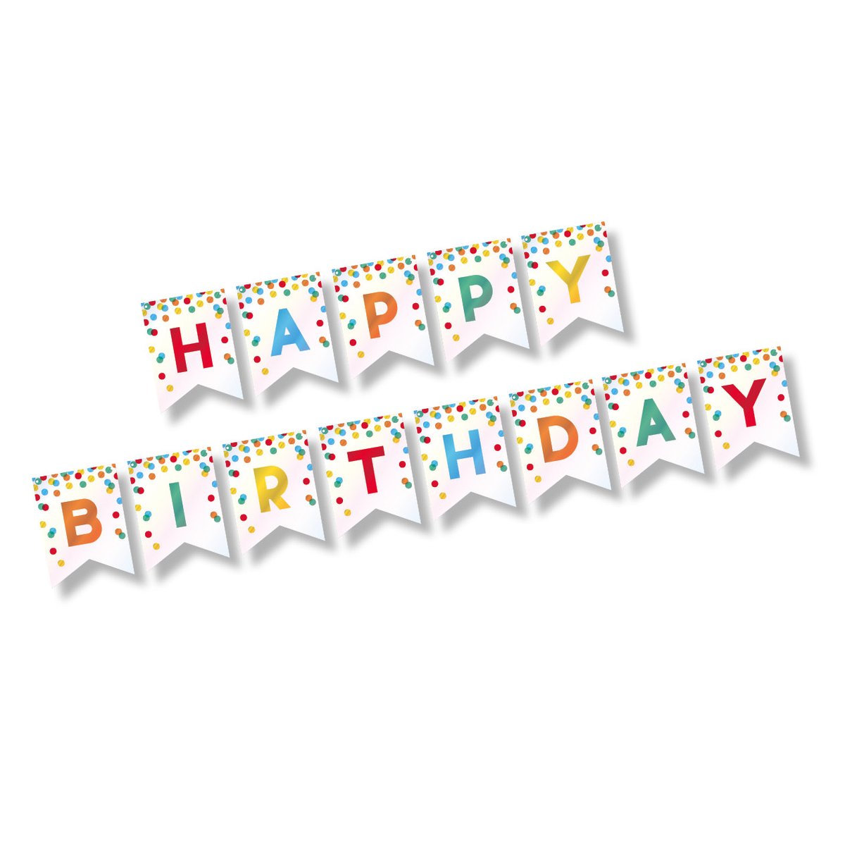 1728 Grußkette 3,5 m x 20 cm "Happy Birthday"
