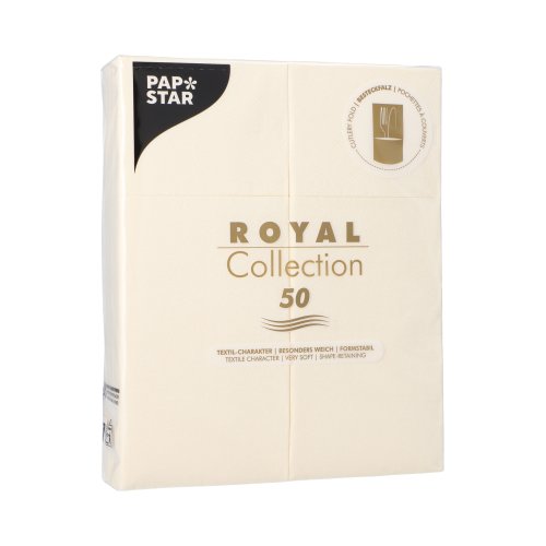 18000 Servietten "ROYAL Collection" 40 cm x 30 cm champagner mit Besteckfalz