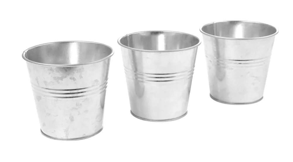 Tischeimerchen mit Untergestell, 3 Stk., 415x130x(H)125mm