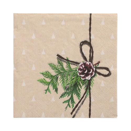 21600 Servietten, 3-lagig 1/4-Falz 33 cm x 33 cm ! natur "Simply Natural" aus recyceltem Papier
