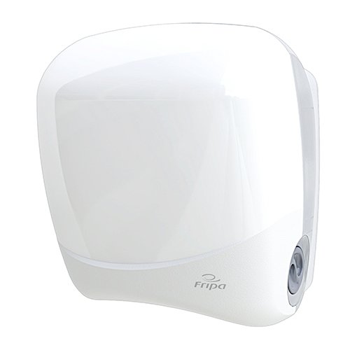 1 Spender für System-Handtuchrollen 38 cm x 33,5 cm x 25,3 cm weiss halbautomatisch, Abreißstop bei ca. 28 cm 1 Spender für System-Handtuchrollen 38 cm x 33,5 cm x 25,3 cm weiss halbautomatisch, Abreißstop bei ca. 28 cm