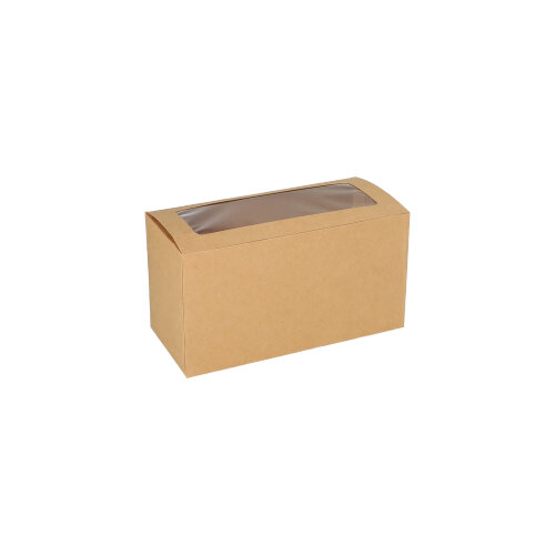 5200 Cupcake-Kartons eckig 10 cm x 18,5 cm x 8,5 cm mit Sichtfenster aus PLA