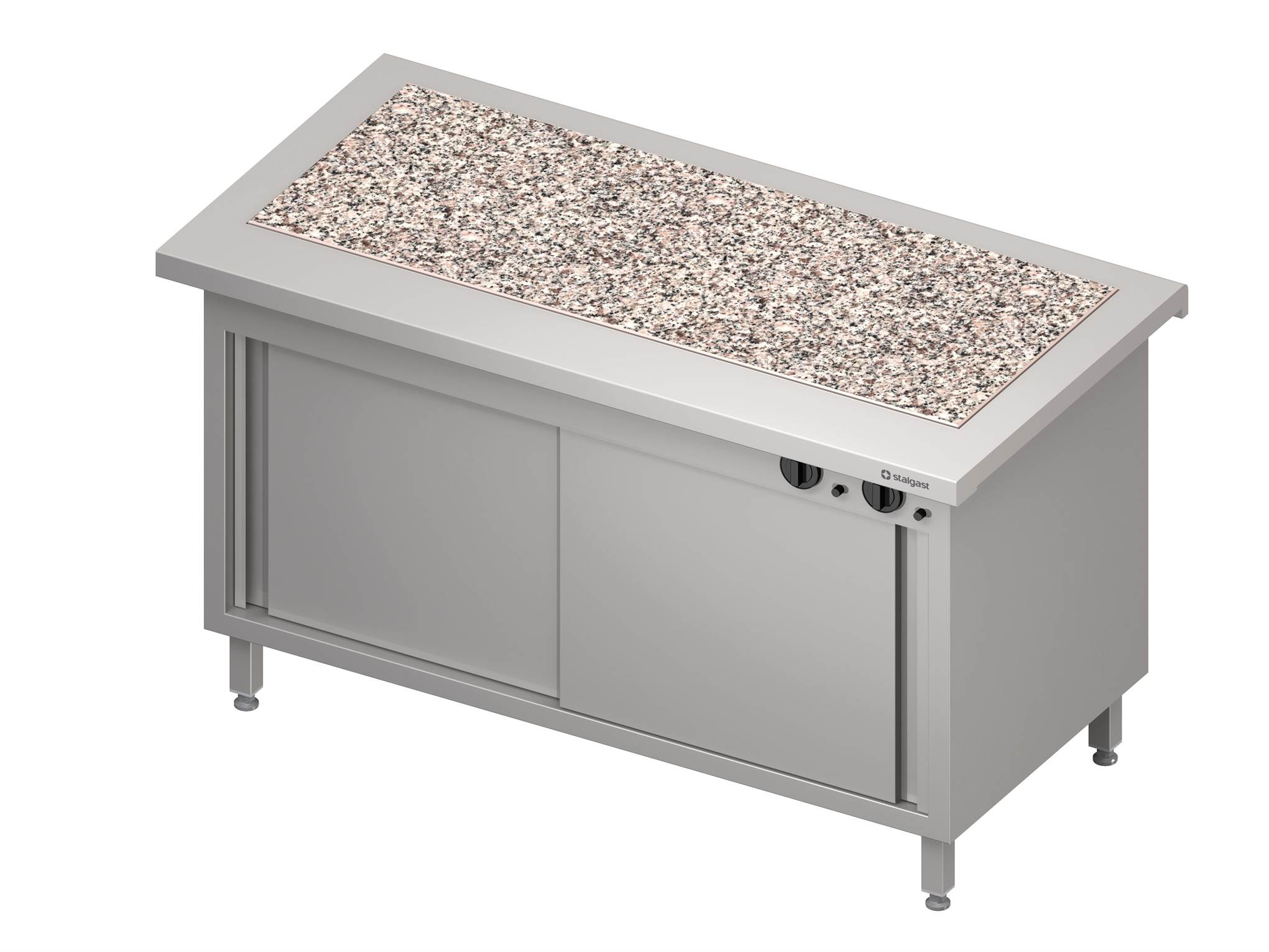 Wärmeschrank "Free Flow" mit einer Wärmeplatte aus Granit 1465x735x880 mm Granitabdeckung "Standard G1"