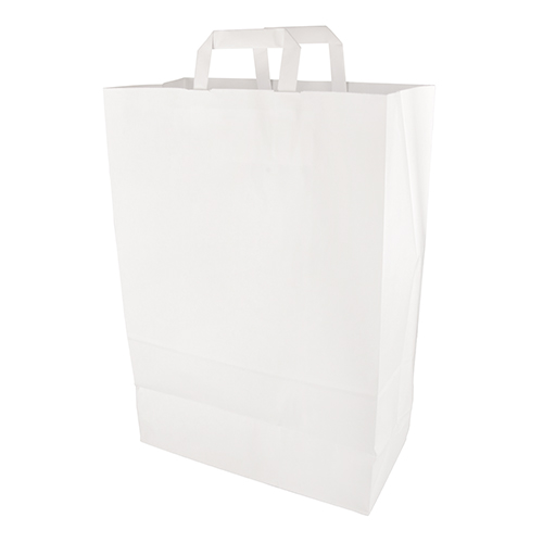 2400 Tragetaschen, Papier 44 cm x 32 cm x 17 cm weiss mit Tragegriff