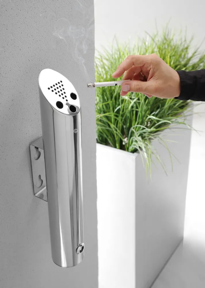 Aschenbecher zur Wandmontage, ⌀75x(H)460mm