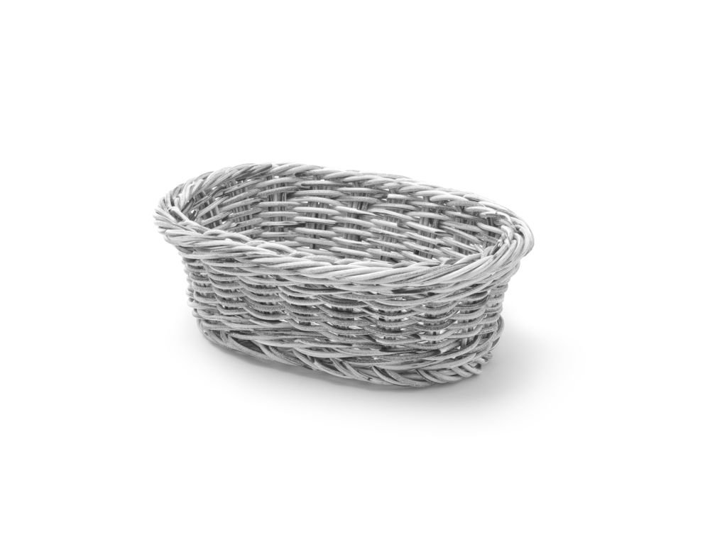 Brotkorb, oval, HENDI, Hellgrau, 190x120x(H)60mm