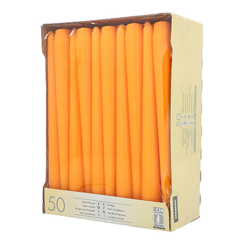 100 Leuchterkerzen Ø 2,2 cm · 25 cm orange 7200 Leuchterkerzen Ø 2,2 cm · 25 cm orange