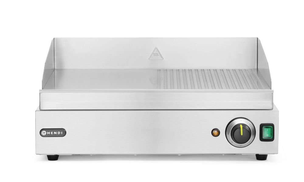 Grillplatte, HENDI, Profi Line, 1/2 glatt, 1/2 gerillt, 230V/2400W, 550x435x(H)245mm Grillplatte, HENDI, Profi Line, 1/2 glatt, 1/2 gerillt, 230V/2400W, 550x435x(H)245mm